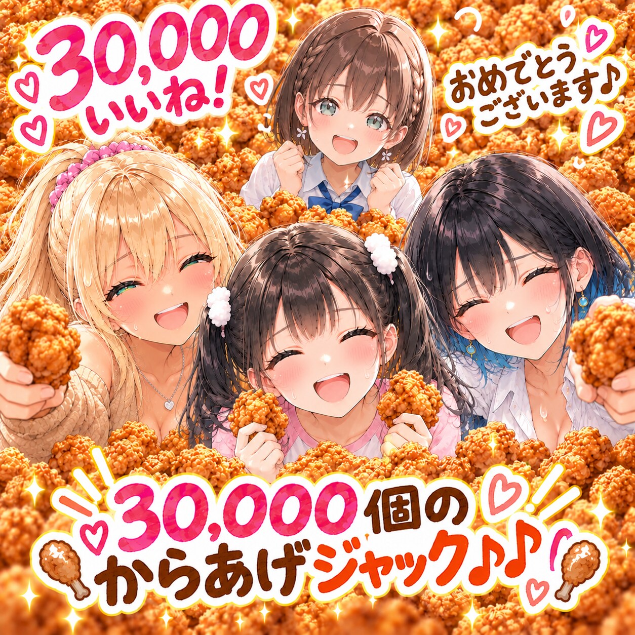 うっとこのこさんの30,000いいねおめでとうございます♪ | の人気AIイラスト・グラビア