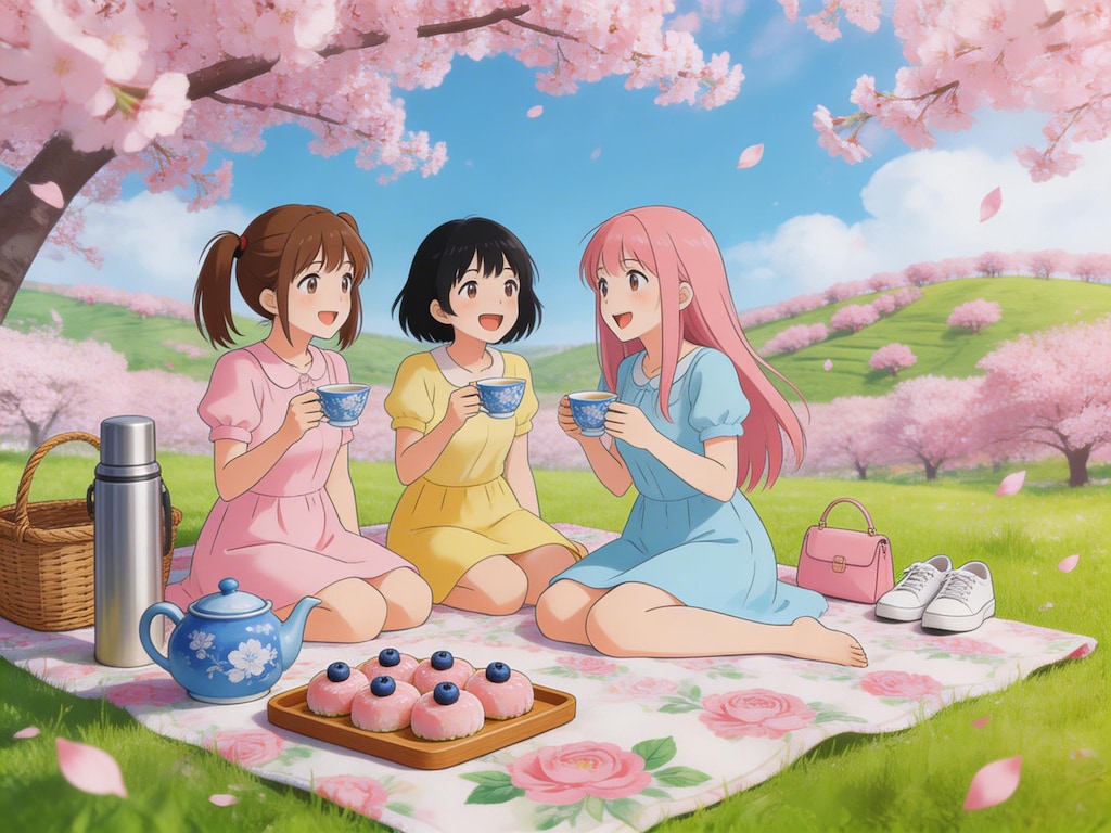ブルーベリー桜餅