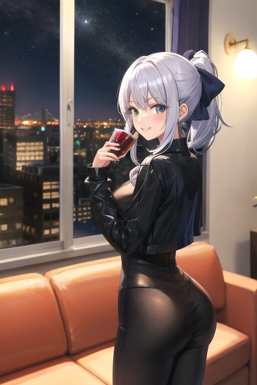 綺麗な景色ね❤今夜はここに泊まっちゃおうかしら❤