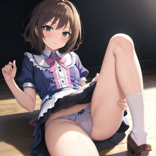片足上げたらパンツ見えたじゃない