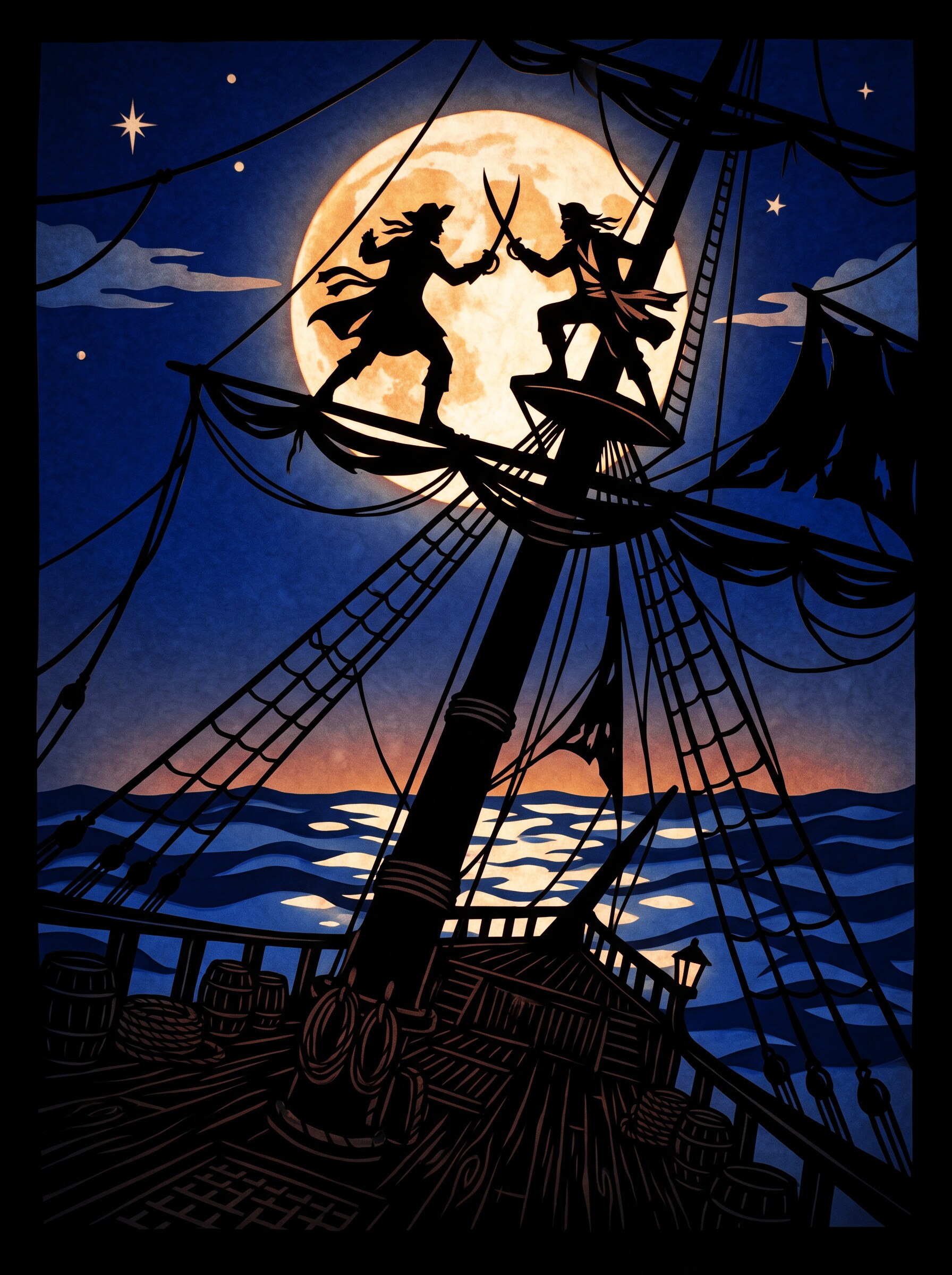 月夜の決闘 | の人気AIイラスト・グラビア