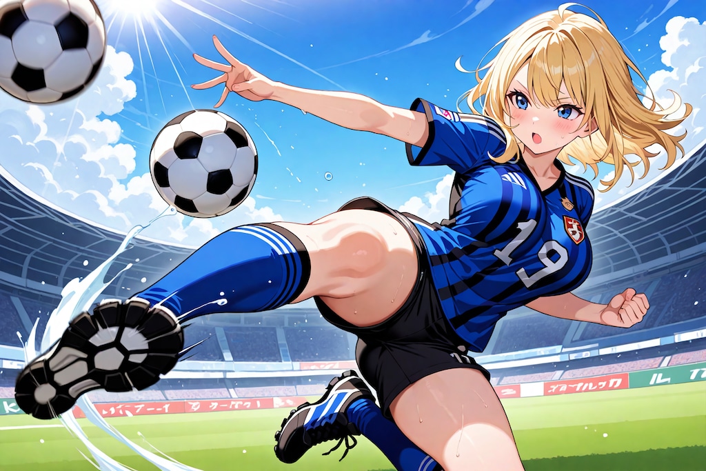 LILYで金髪さんサッカー2