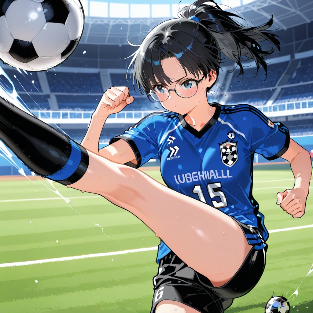 サッカーもできちゃう楓ちゃん | の人気AIイラスト・グラビア