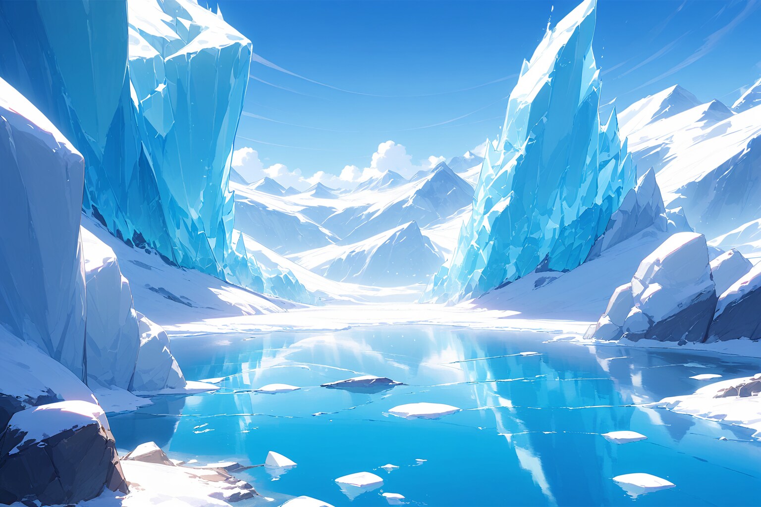 暑気払い 雪と氷の世界 | の人気AIイラスト・グラビア