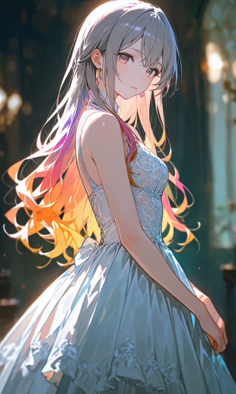 輝くグラデーションの髪 | の人気AIイラスト・グラビア