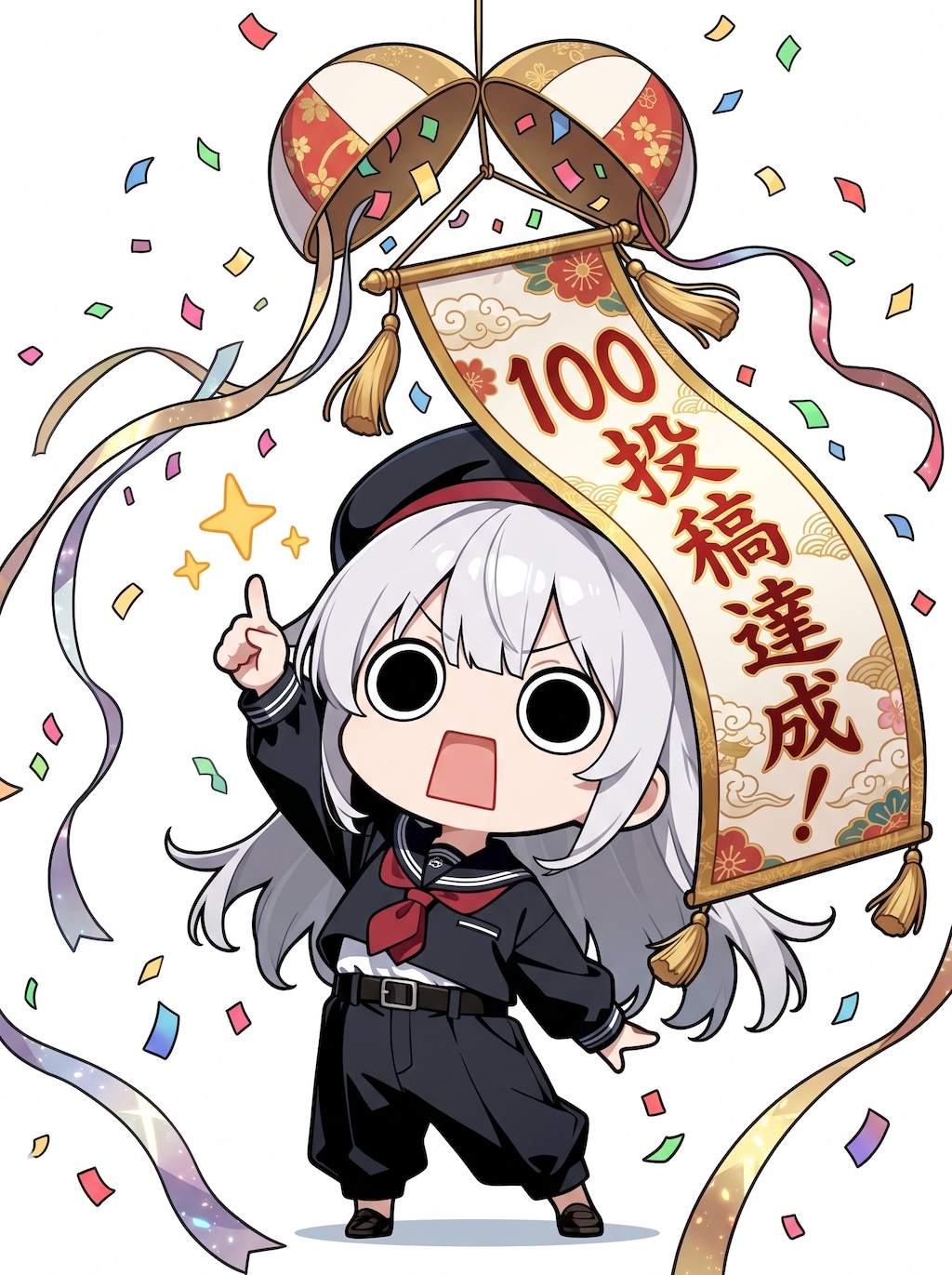 100投稿達成えらいこっちゃ嬢
