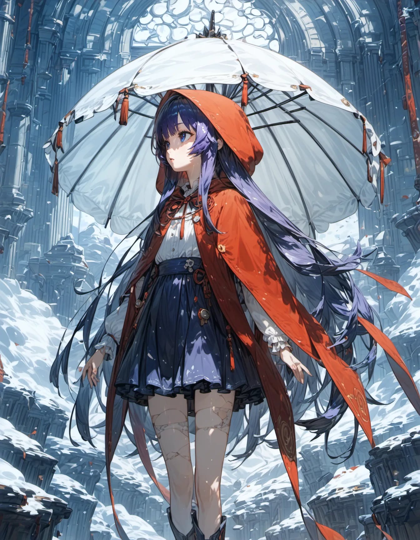 Little Red in the Gothic Snow | の人気AIイラスト・グラビア