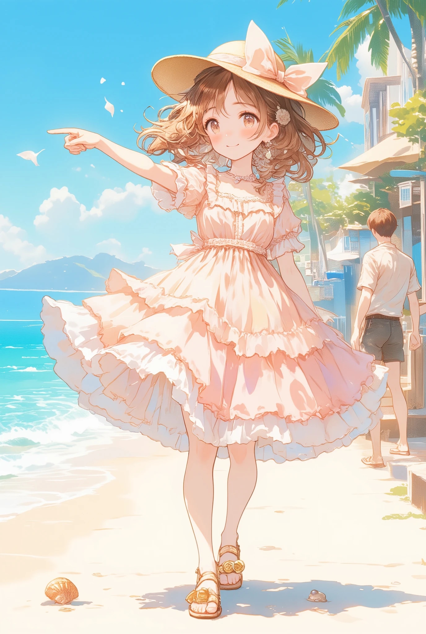 フリフリちゃんと海デート(^^) | の人気AIイラスト・グラビア