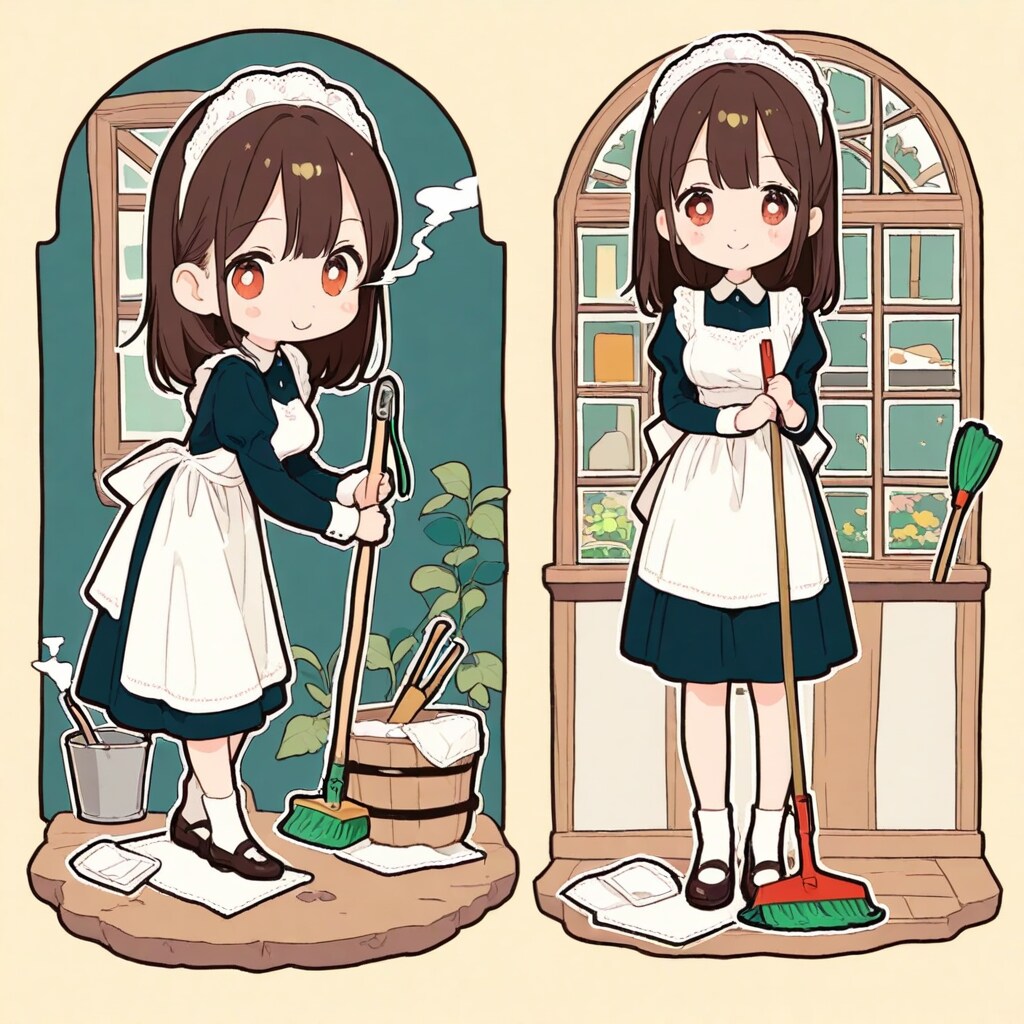 モップ掛け済んだの？ | の人気AIイラスト・グラビア