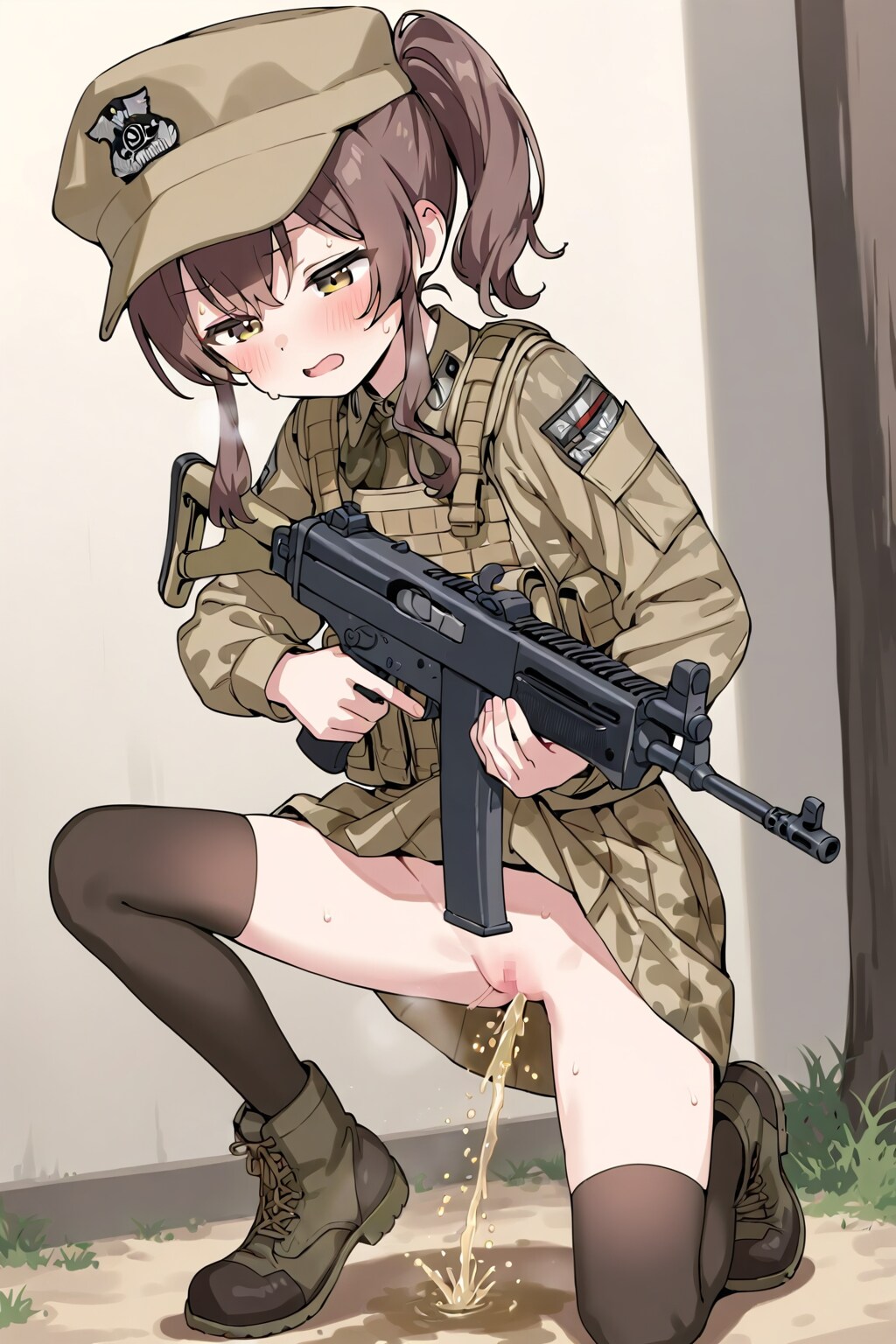 少女歩兵のおしっこ