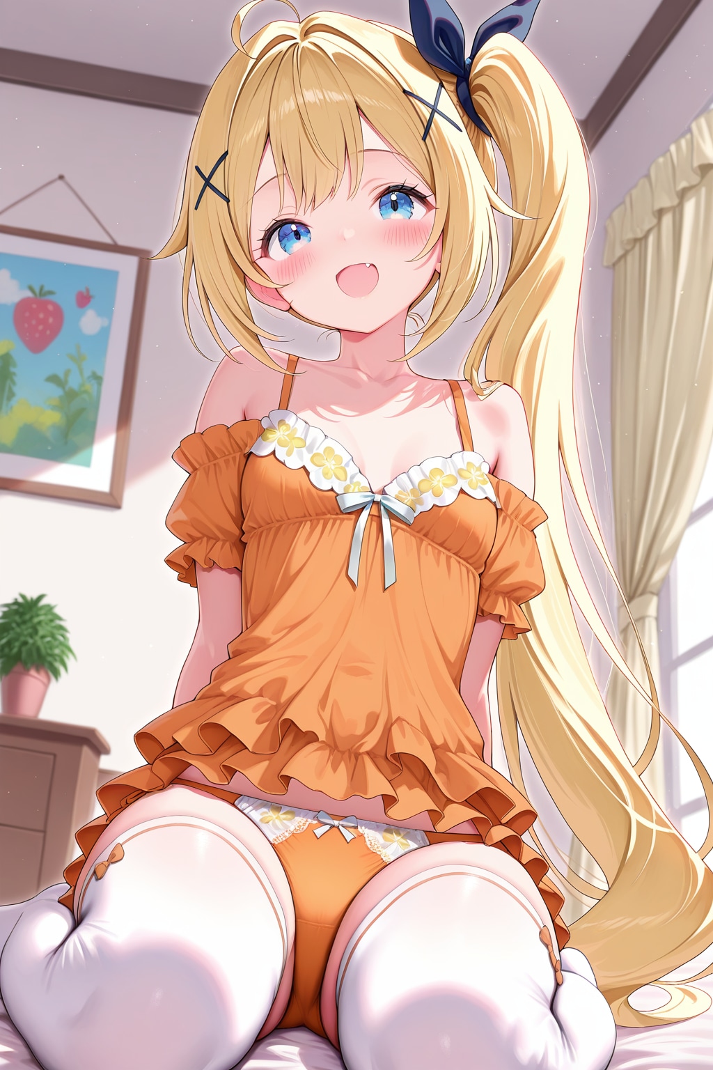 サイドポニーテールの金髪少女