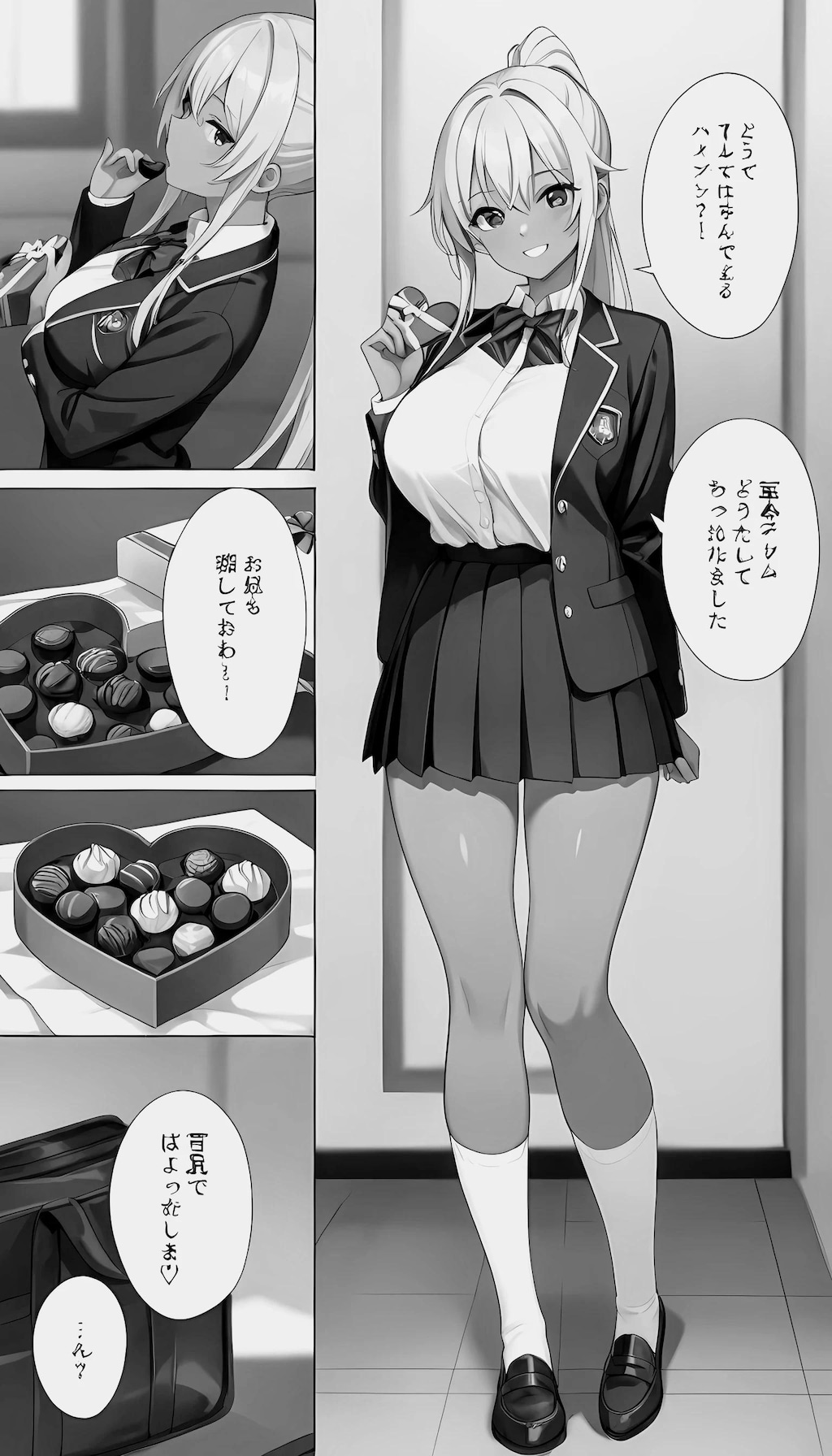 ルキノさん…チョコレート誰に？………誰ですカ？