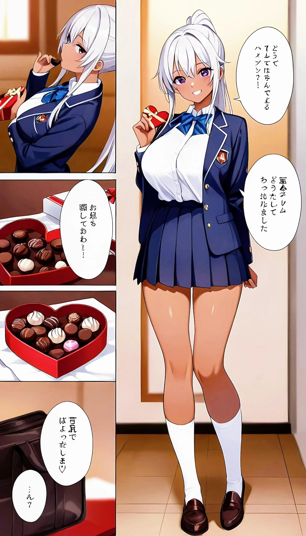 ルキノさん…チョコレート誰に？………誰ですカ？