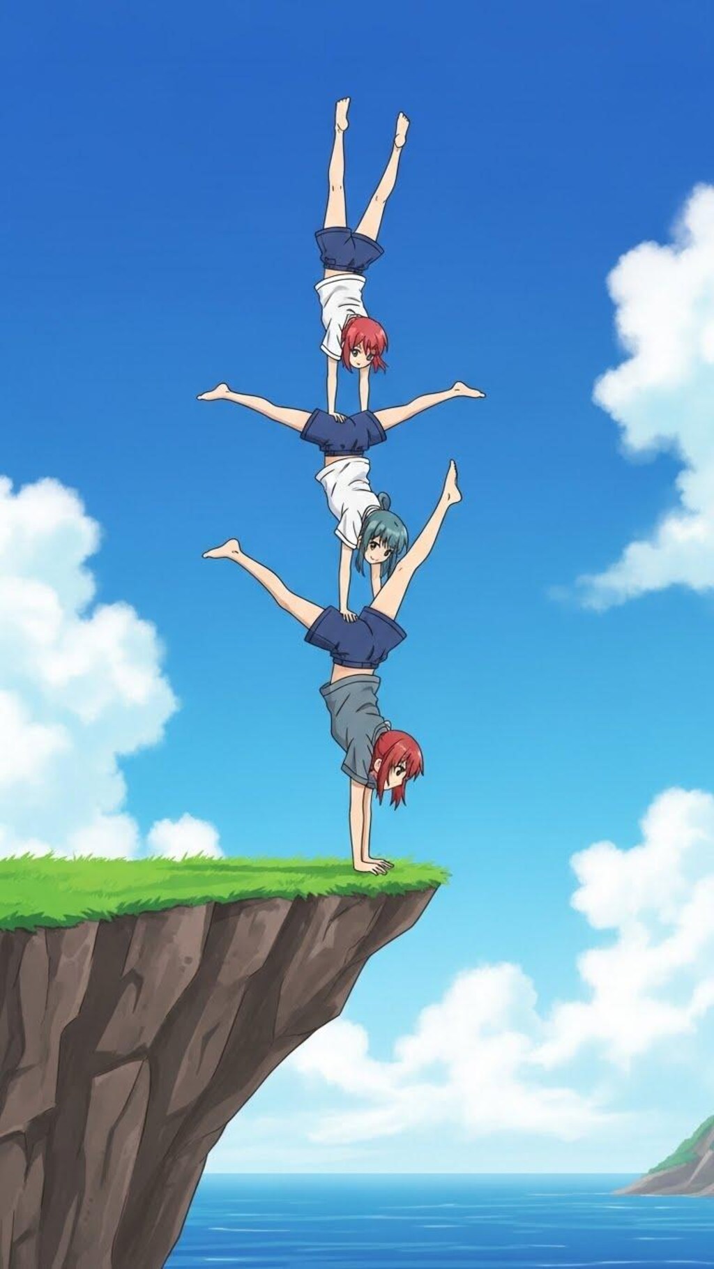 崖っぷち逆立ち