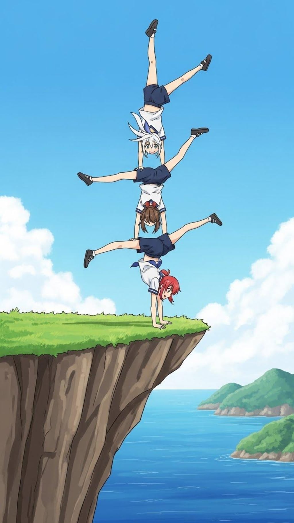 崖っぷち逆立ち