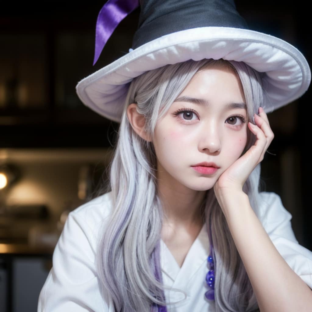 新しい魔法研究中のおぱ魔術師