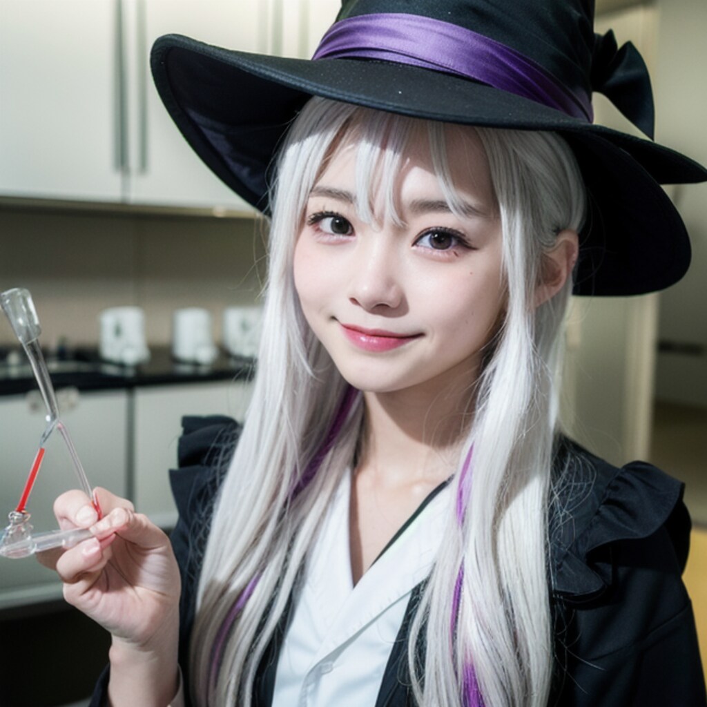 新しい魔法研究中のおぱ魔術師