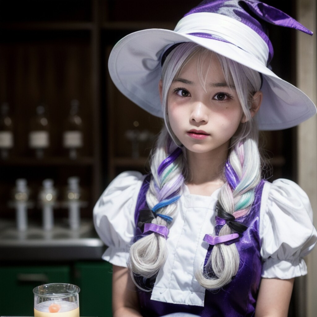 新しい魔法研究中のおぱ魔術師