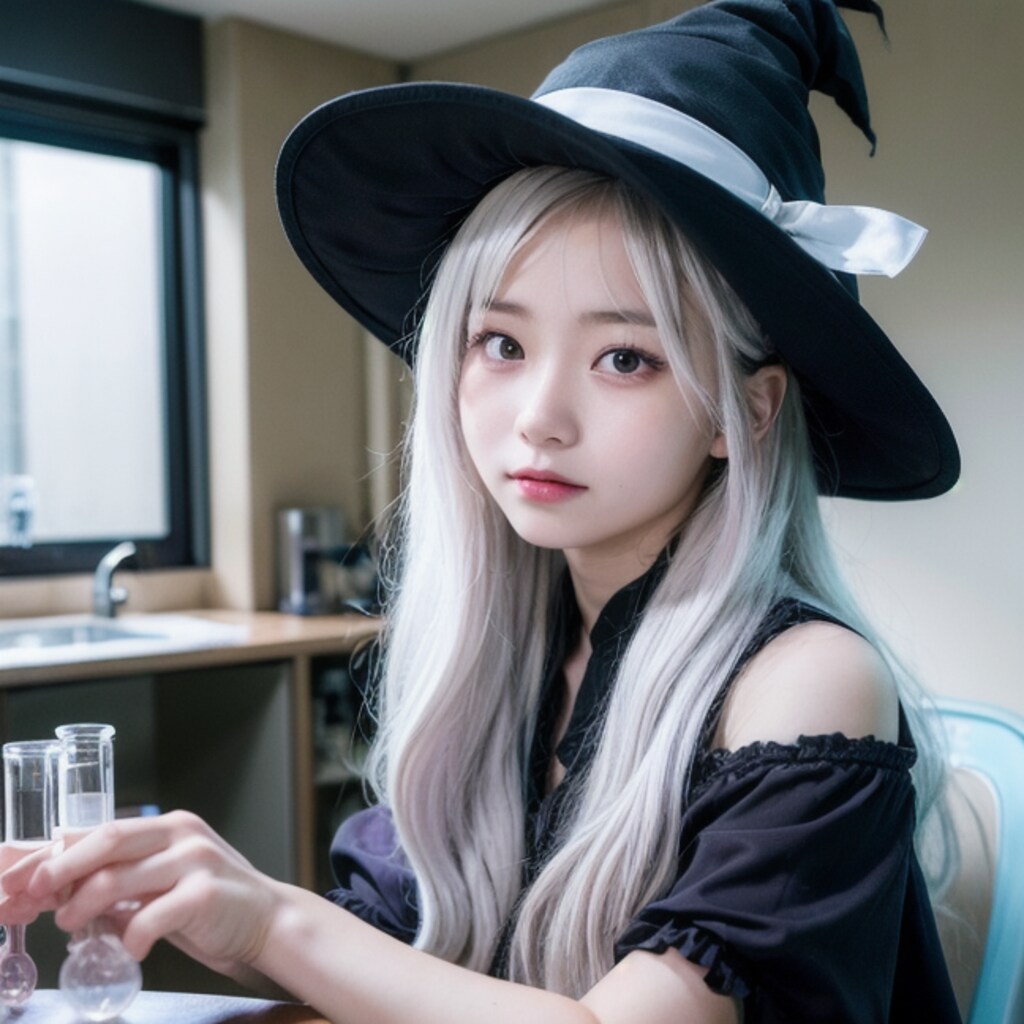 新しい魔法研究中のおぱ魔術師