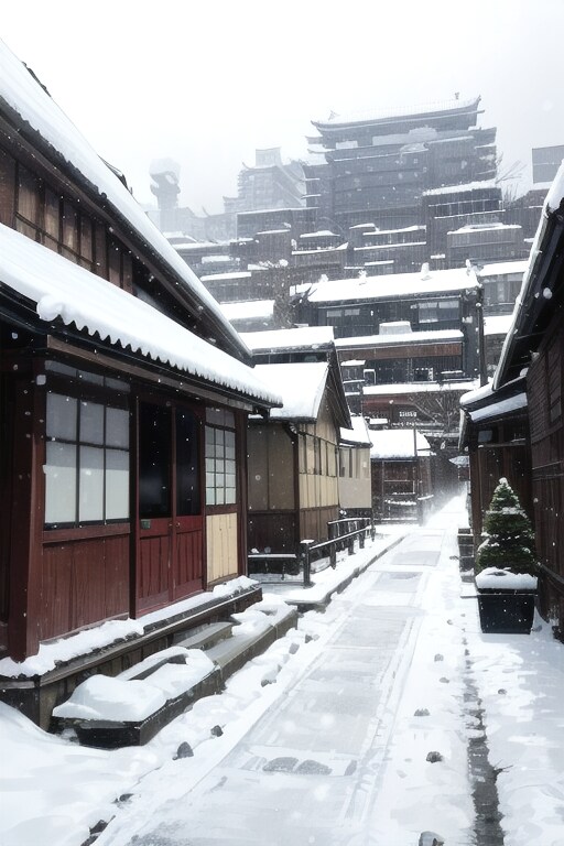 横浜港雪景色