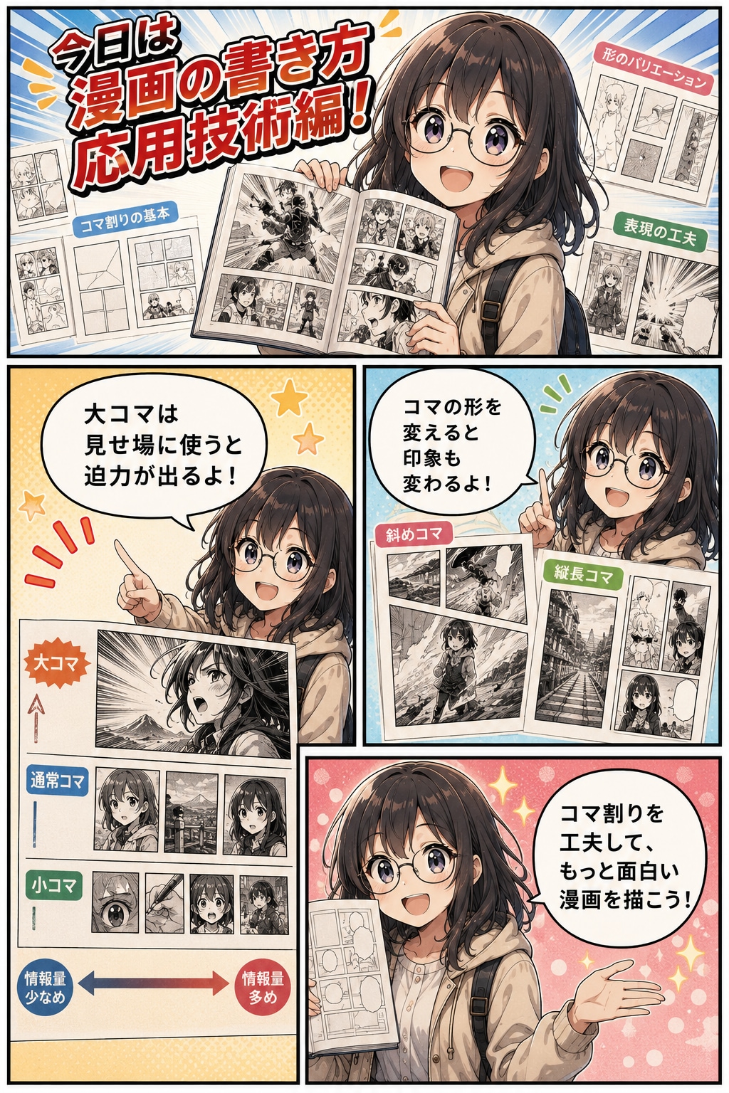 ③少し難しい漫画の書き方　コマの形を変えてみよう編