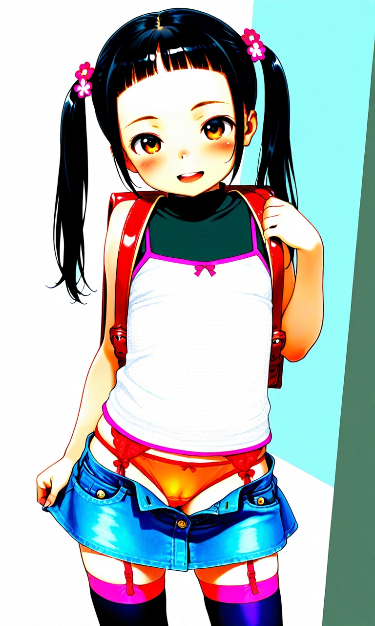 ツインテキャミニーソ子