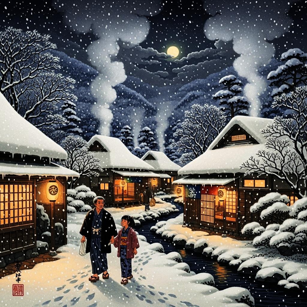 山あいの温泉郷