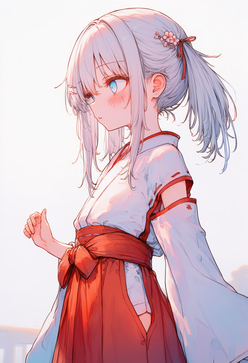 つるぺた巫女服J〇のスリットがえどい_0612