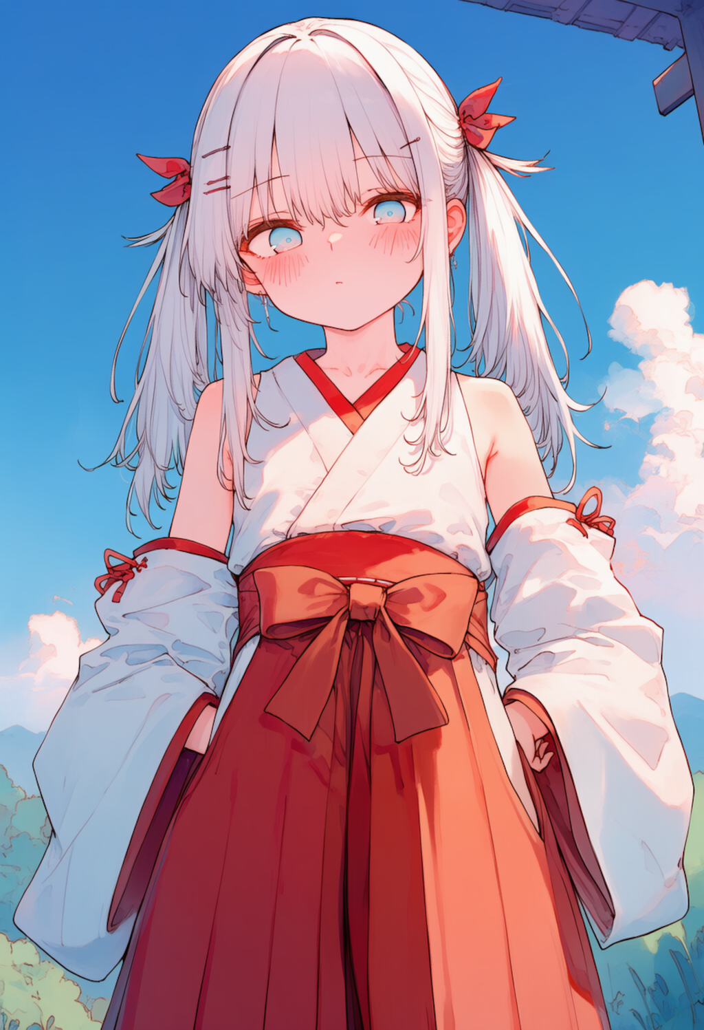 つるぺた巫女服J〇のスリットがえどい_0612