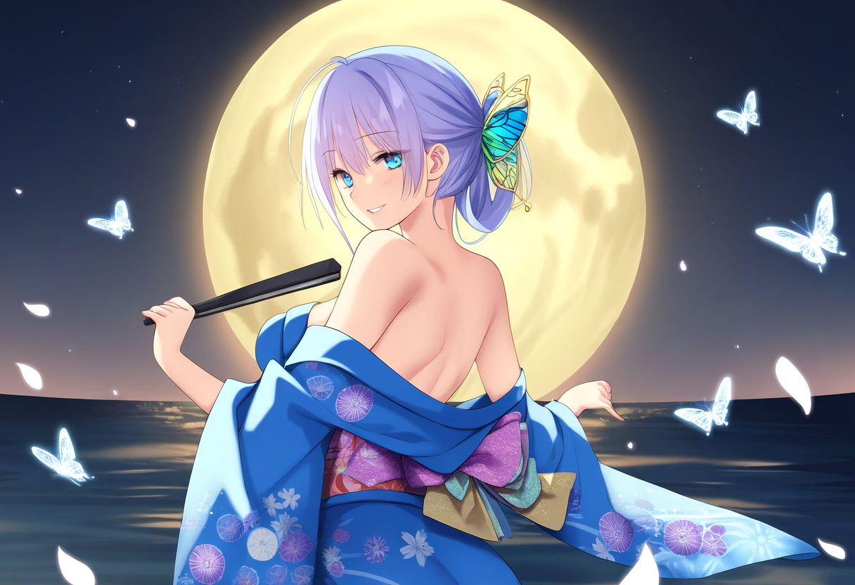 月下の蝶
