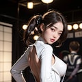 053ライダースーツあるいはジッパーフェチ　背中3 9枚目