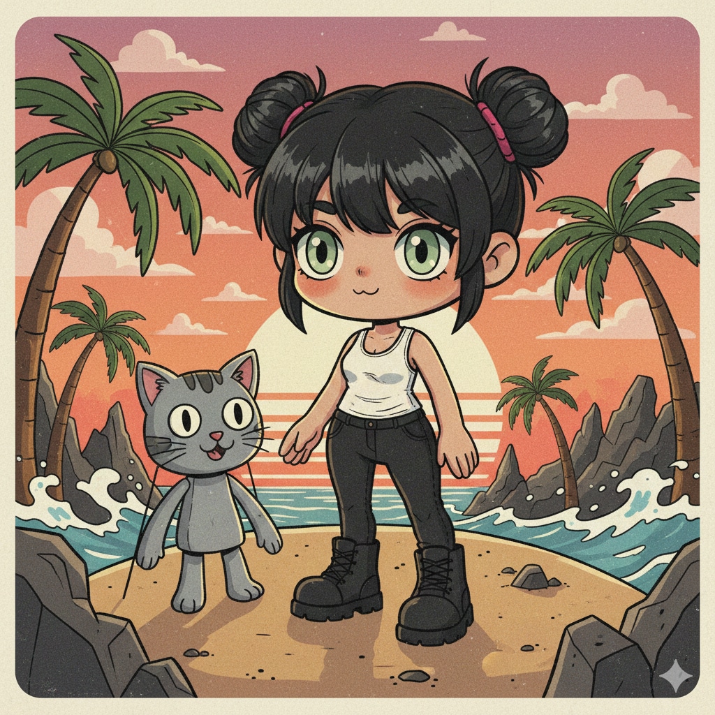 小説『室井ちゃんと無人島サバイバルにゃ猫人形/番外編』【ニャンノ世界】 | の人気AIイラスト・グラビア