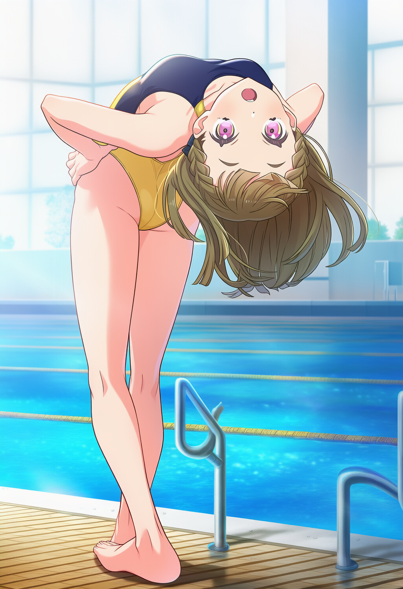 競泳水着　後ろ反り73