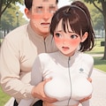 へそ出しトレーニングウェアでおっぱい揉まれる 6枚目
