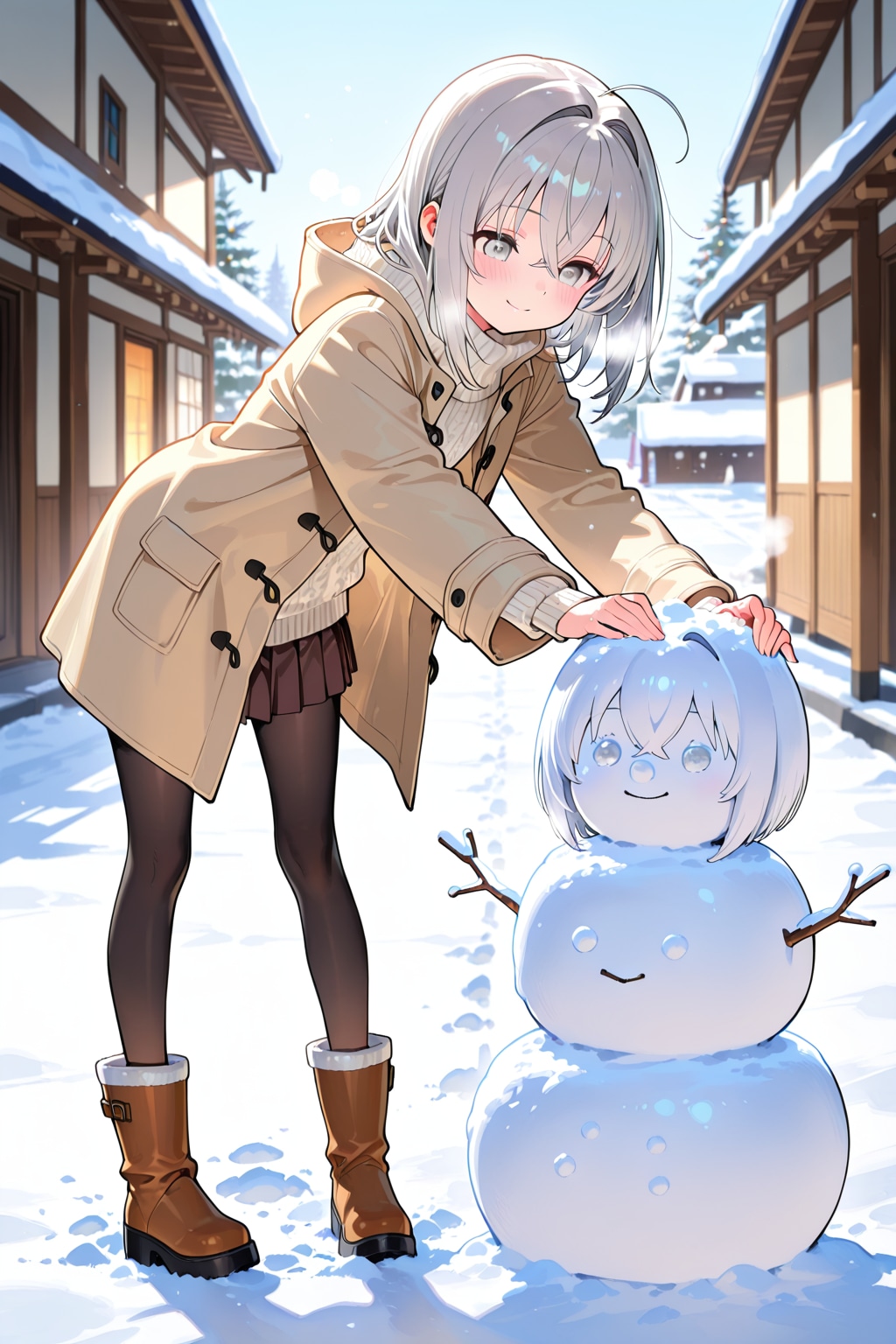 雪遊び