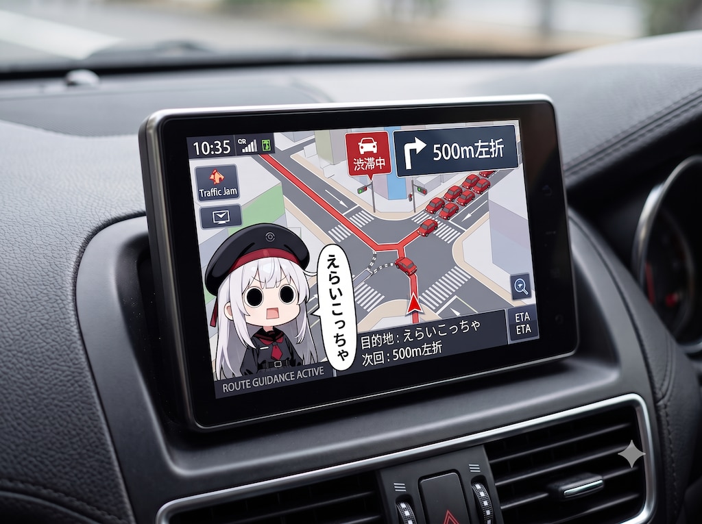 カーナビゲーションえらいこっちゃ嬢