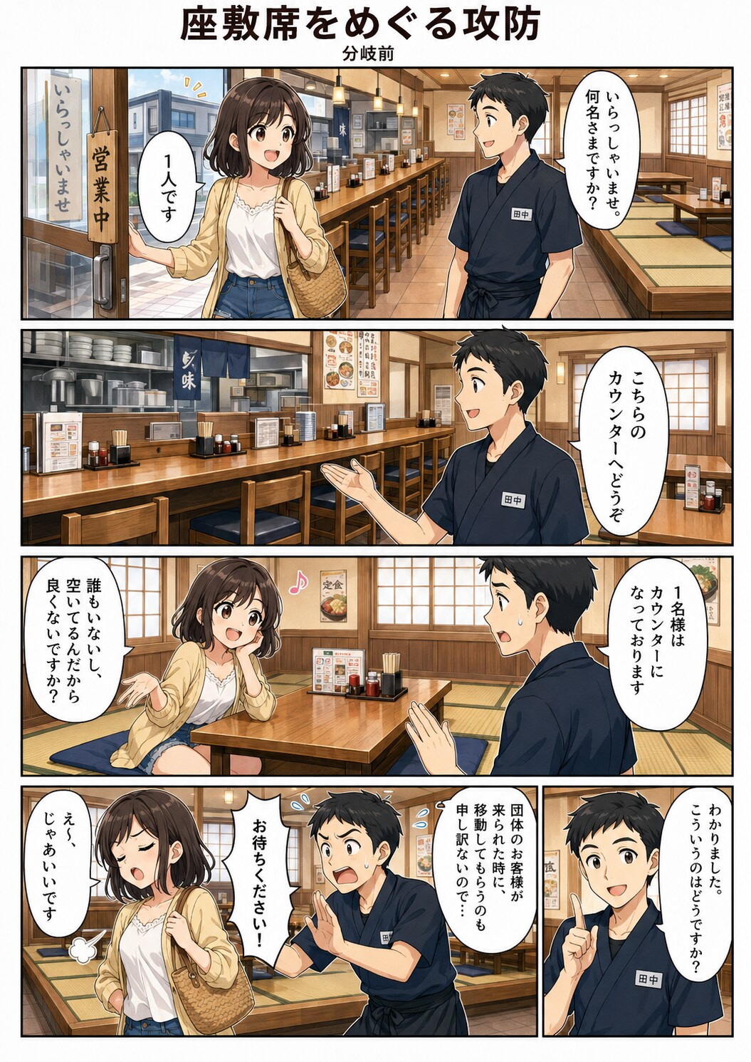 わけわか！空いてる座敷席を一人で使う是非 | の人気AIイラスト・グラビア