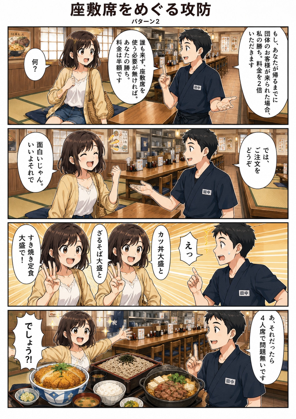 わけわか！空いてる座敷席を一人で使う是非