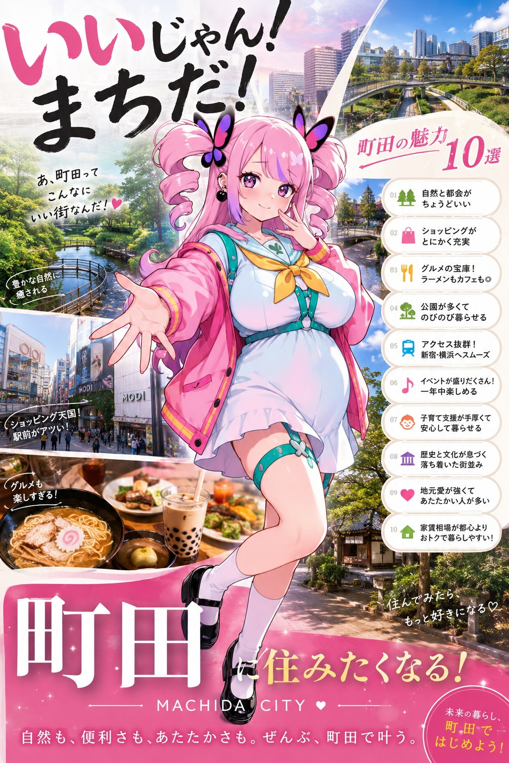 ぼてあもちゃんで町田PRポスター(　˙ ؂ ˙　)