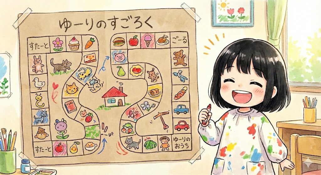 すごろくつくったよ