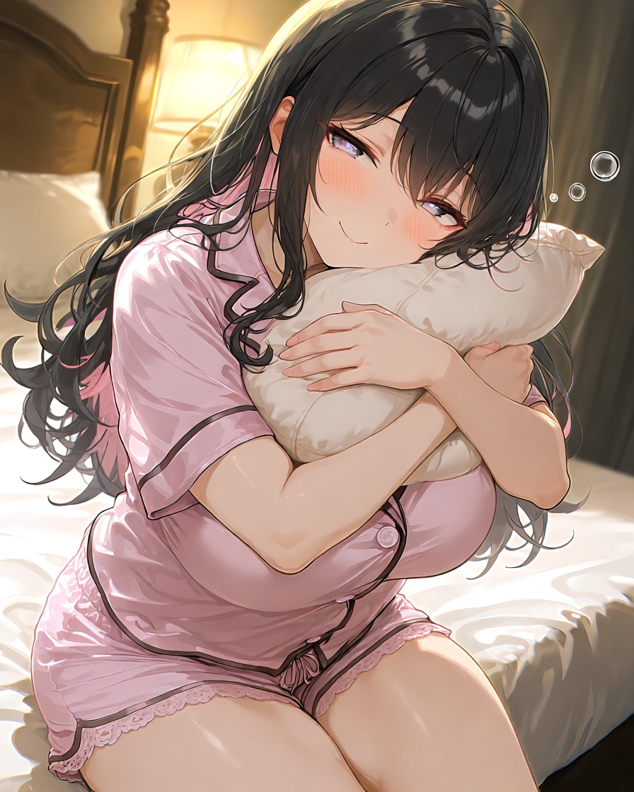 🧸おうちデートでおやすみ…サテンパジャマのリナちゃんと夜更かし🌙