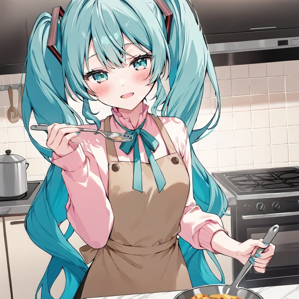 キッチンにミクさん