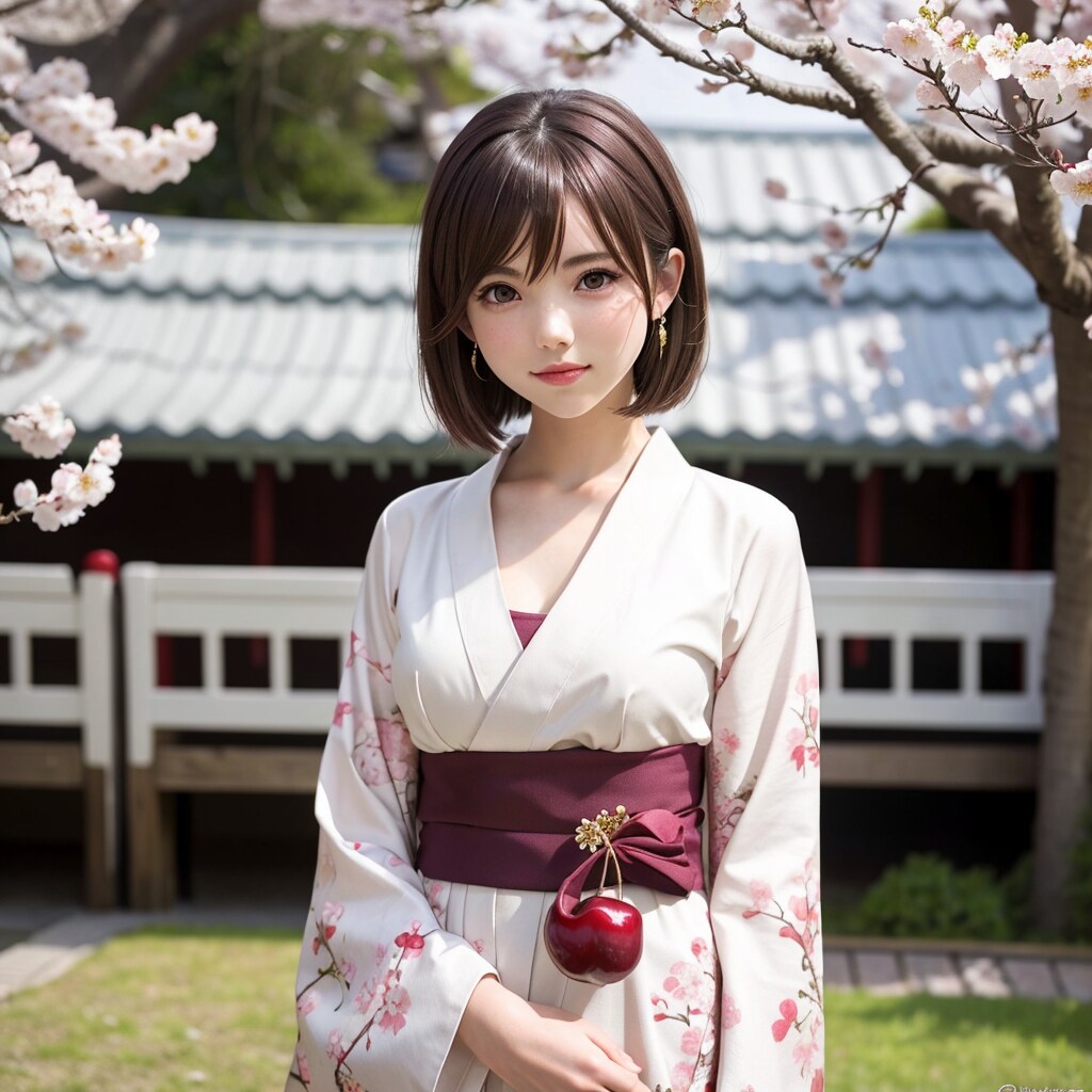 振袖（long-sleeved kimono）にしてみたが…