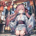 縁日の少女 2枚目