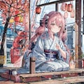 縁日の少女 3枚目