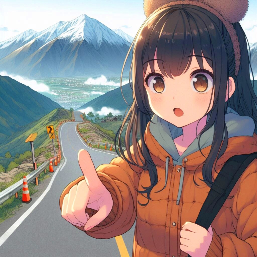 ボーダーなデコボコ道路と、女の子★(12枚)