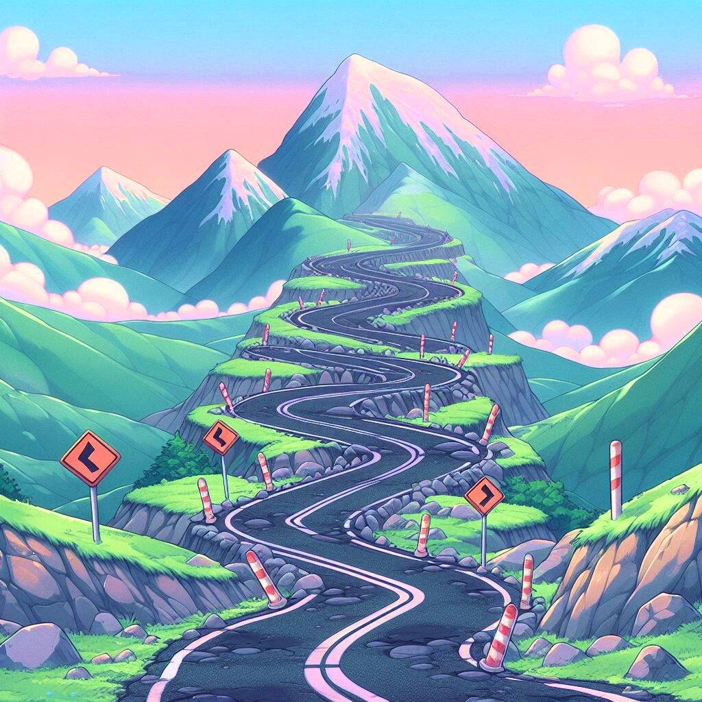 ボーダーなデコボコ道路と、女の子★(12枚)