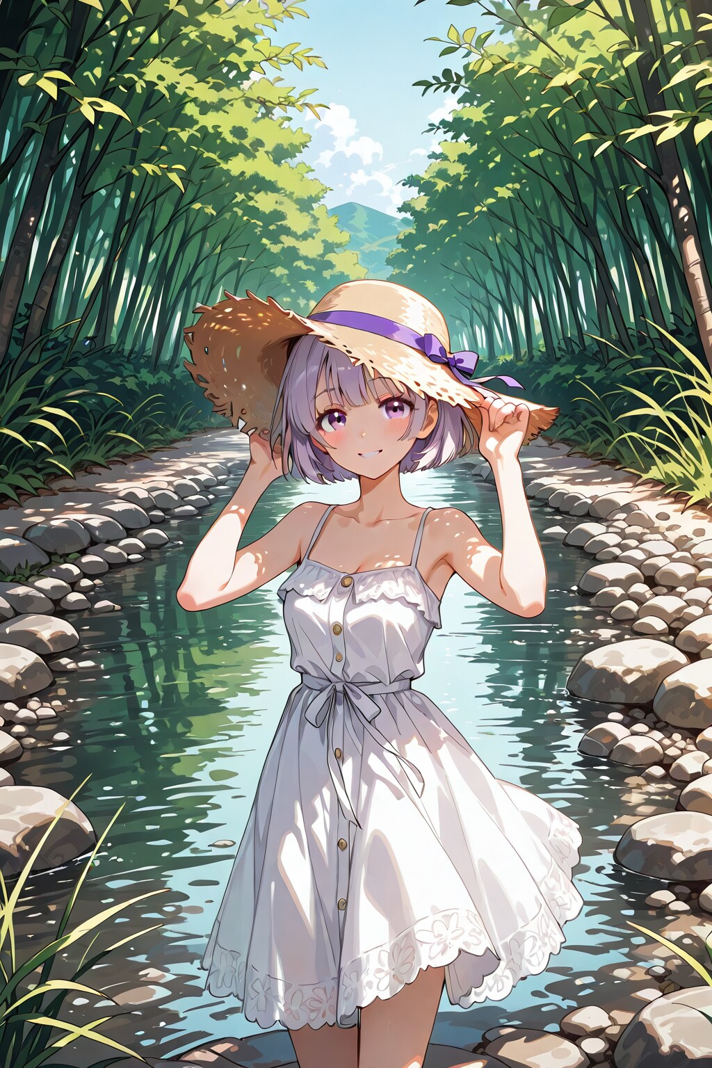 河原の少女