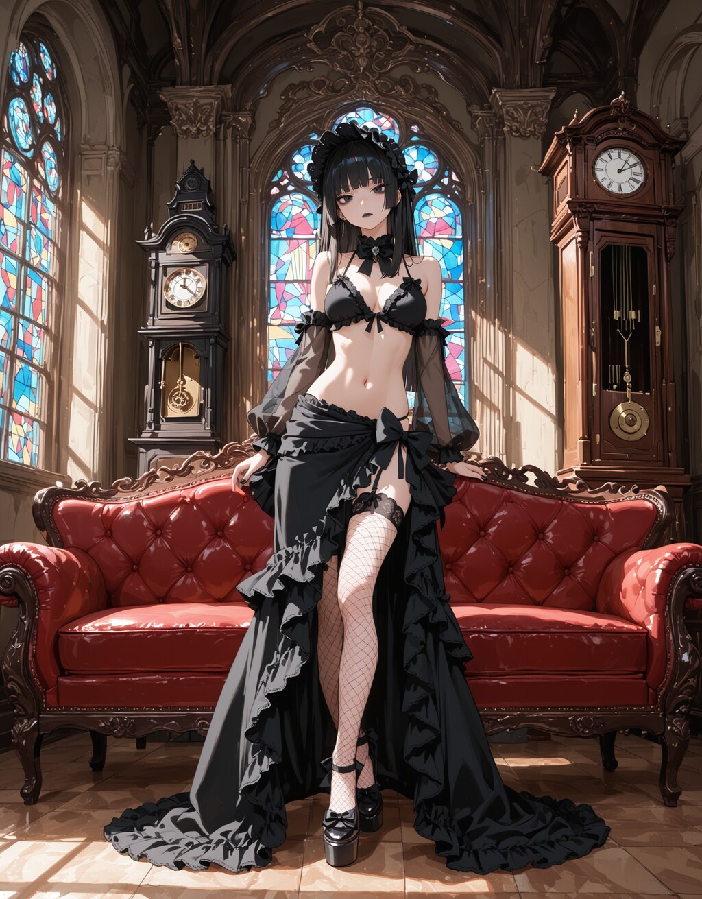 ゴスロリ水着(水濡れ厳禁)改良中