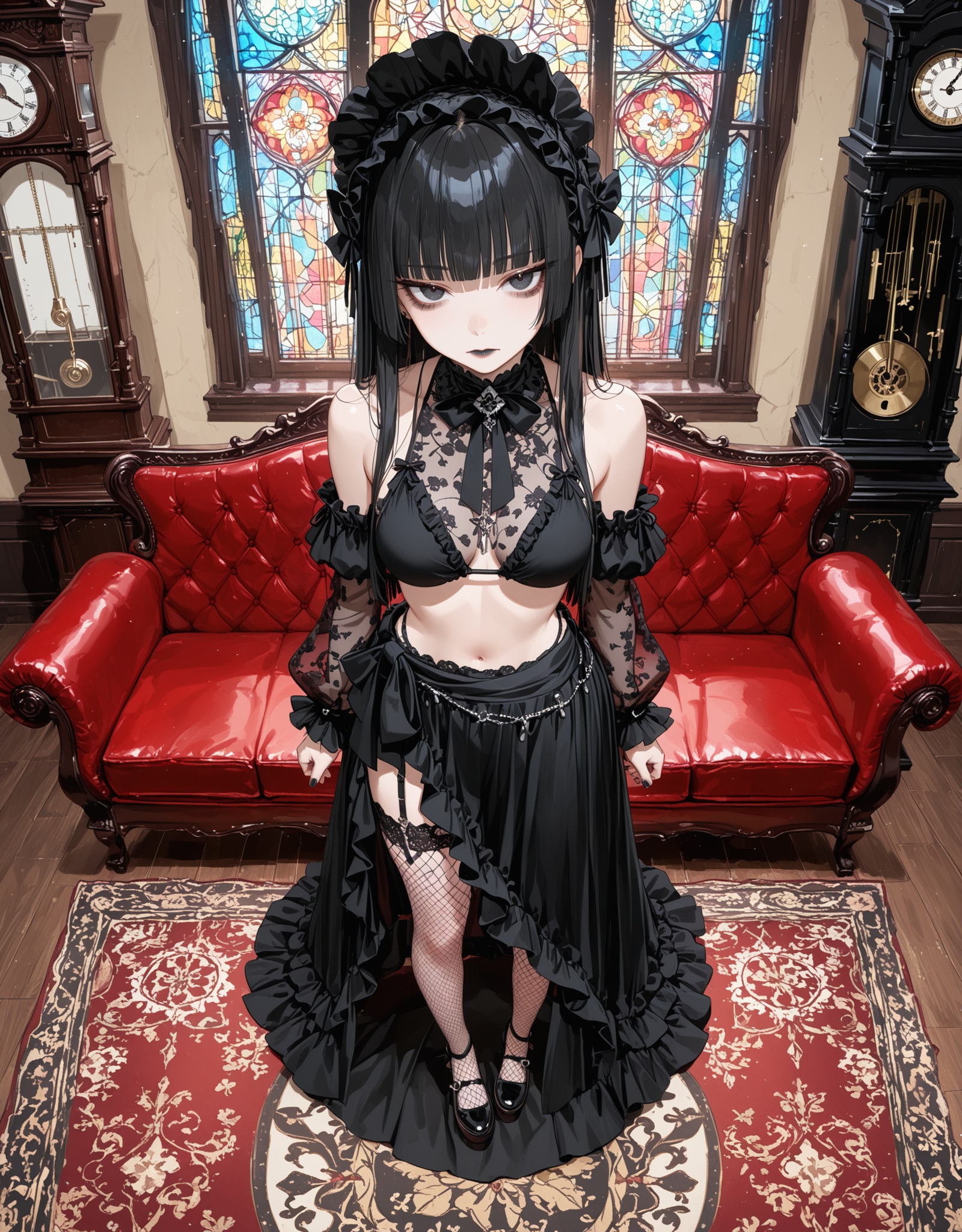 ゴスロリ水着(水濡れ厳禁)改良中 | の人気AIイラスト・グラビア